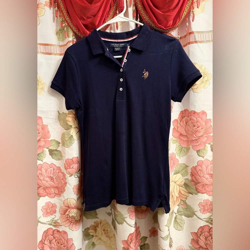 U.S. Polo Assn. Dark Blue Polo Shirt with Embroidered Crest